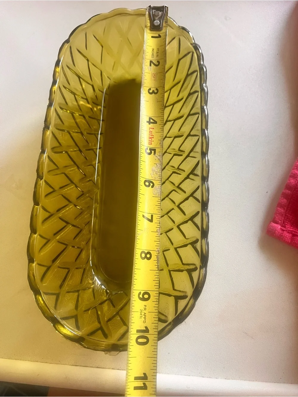 Vintage Indian Glass Avacodo Green Celery Dish